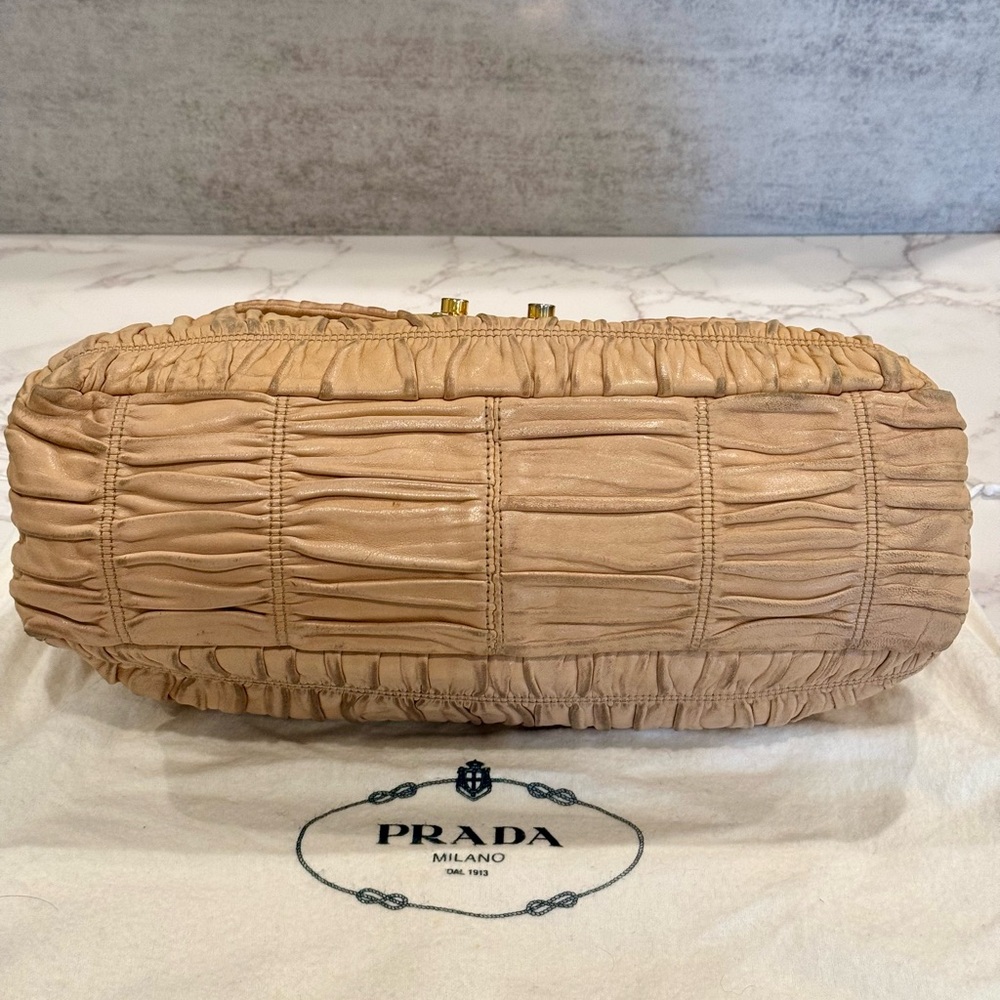 Prada Nappa Gaufre Shoulder Bag with Push-lock & Chain Strap - Picture 12 of 12
